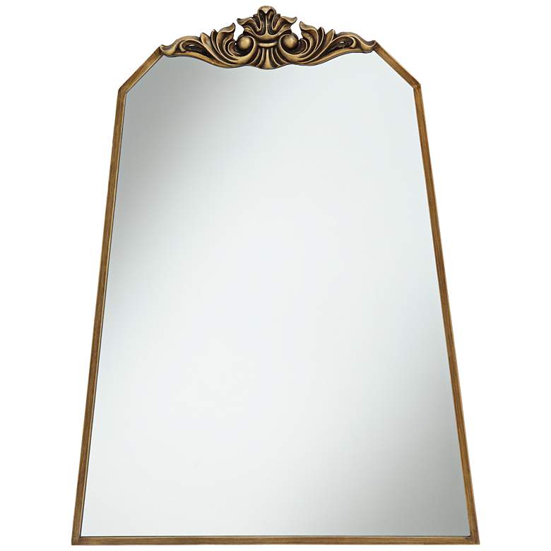 Morrey 25 3/4" x 34 1/4" Crown Top Angled Wall Mirror