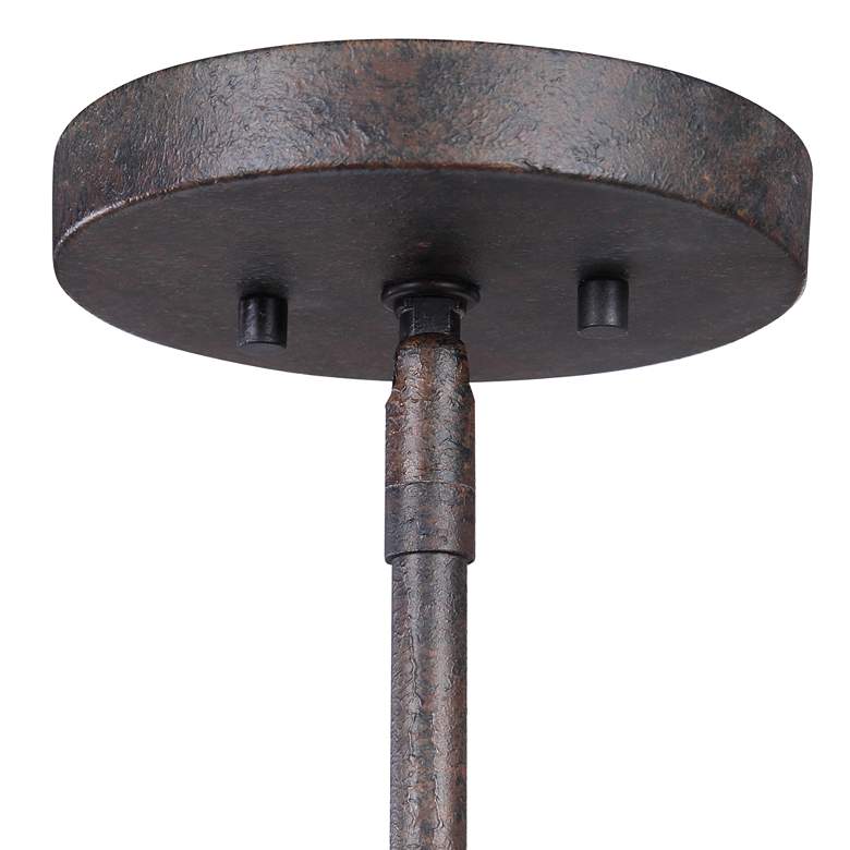 Atwood 4 1/2"W Weathered Bronze and Brown Mini Pendant Light