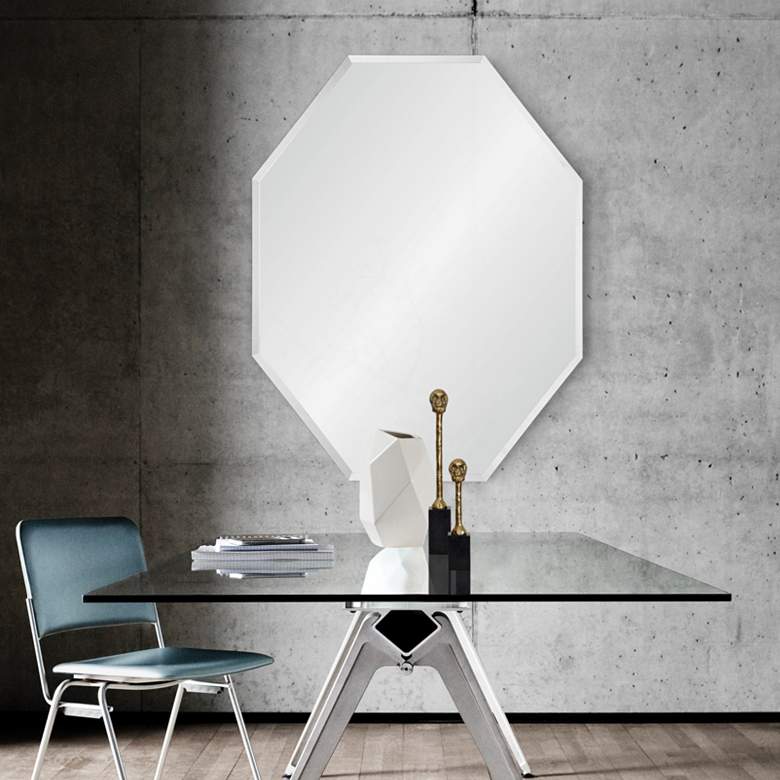 Millaray Frameless 22" x 28" Octagonal Wall Mirror