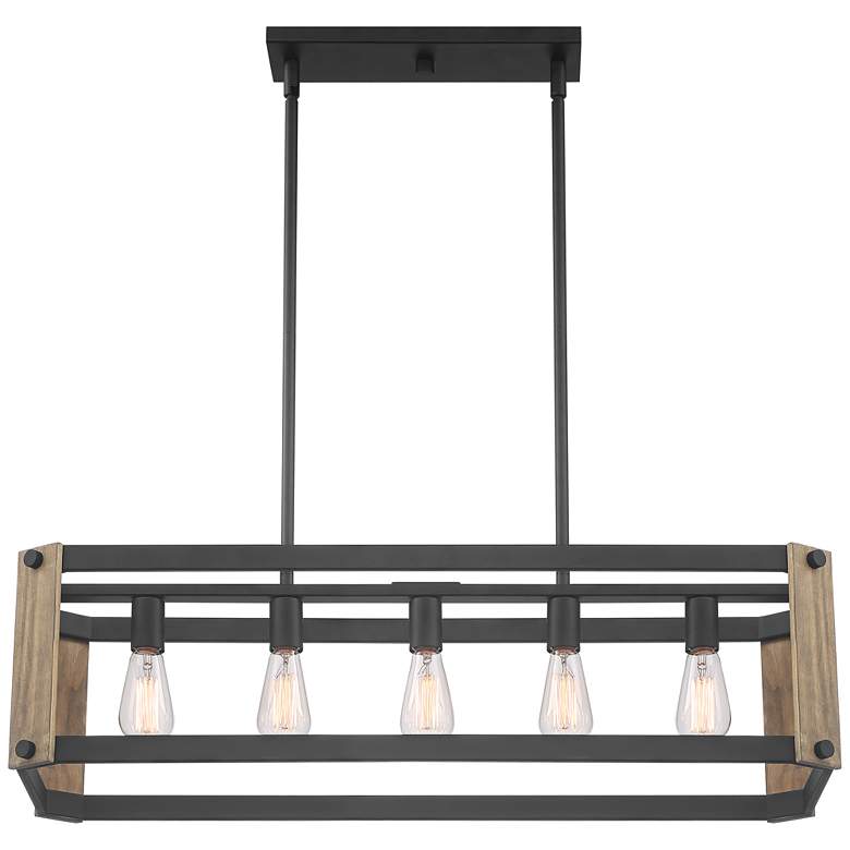 Cameron 36 1/4" Wide Black 5-Light Island Pendant Light