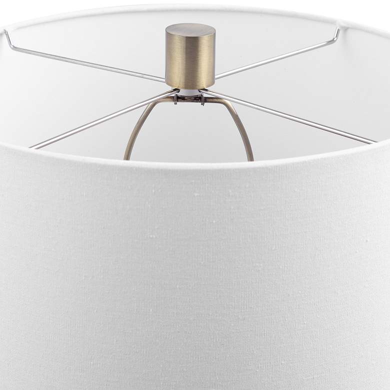 Como Chrome and Antique Brass Modern Accent Table Lamp