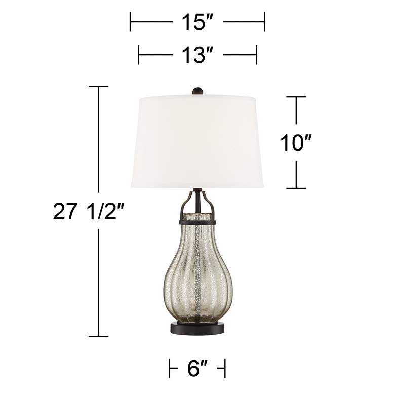 Arian Oil-Rubbed Bronze Fluted Mercury Glass Table Lamp
