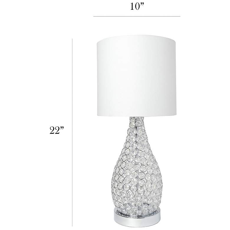 Elegant Designs Elipse Chrome Gourd Accent Table Lamp