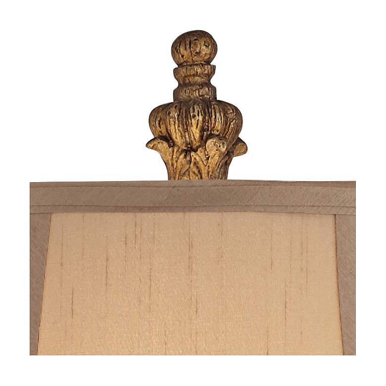 Duval Aged Gold Crystal Candlestick Table Lamp