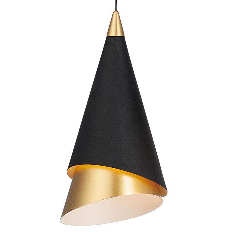 ET2 Mermaid 4 3/4"W Black and Gold LED Mini Pendant Light