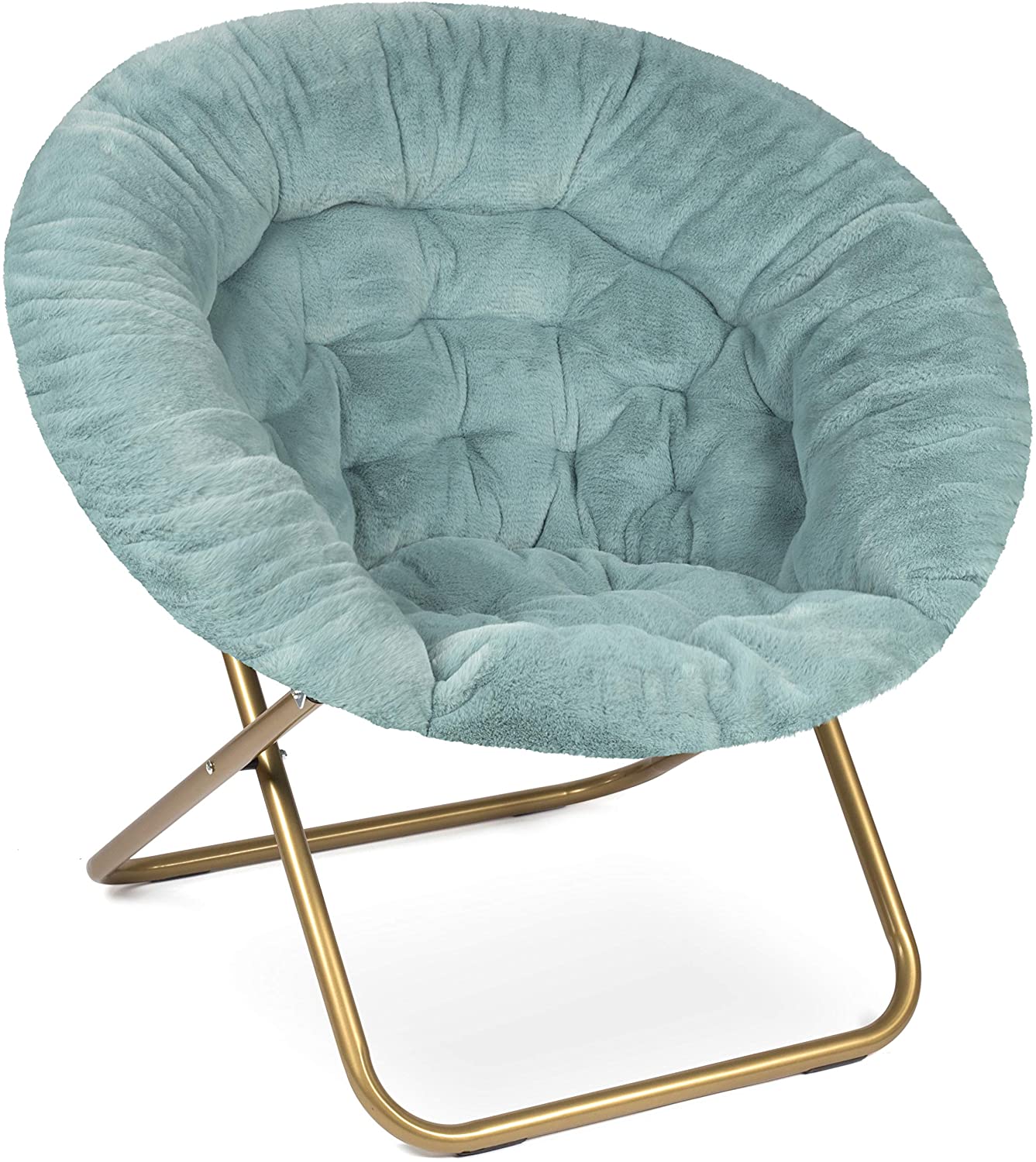 Green best sale saucer chair