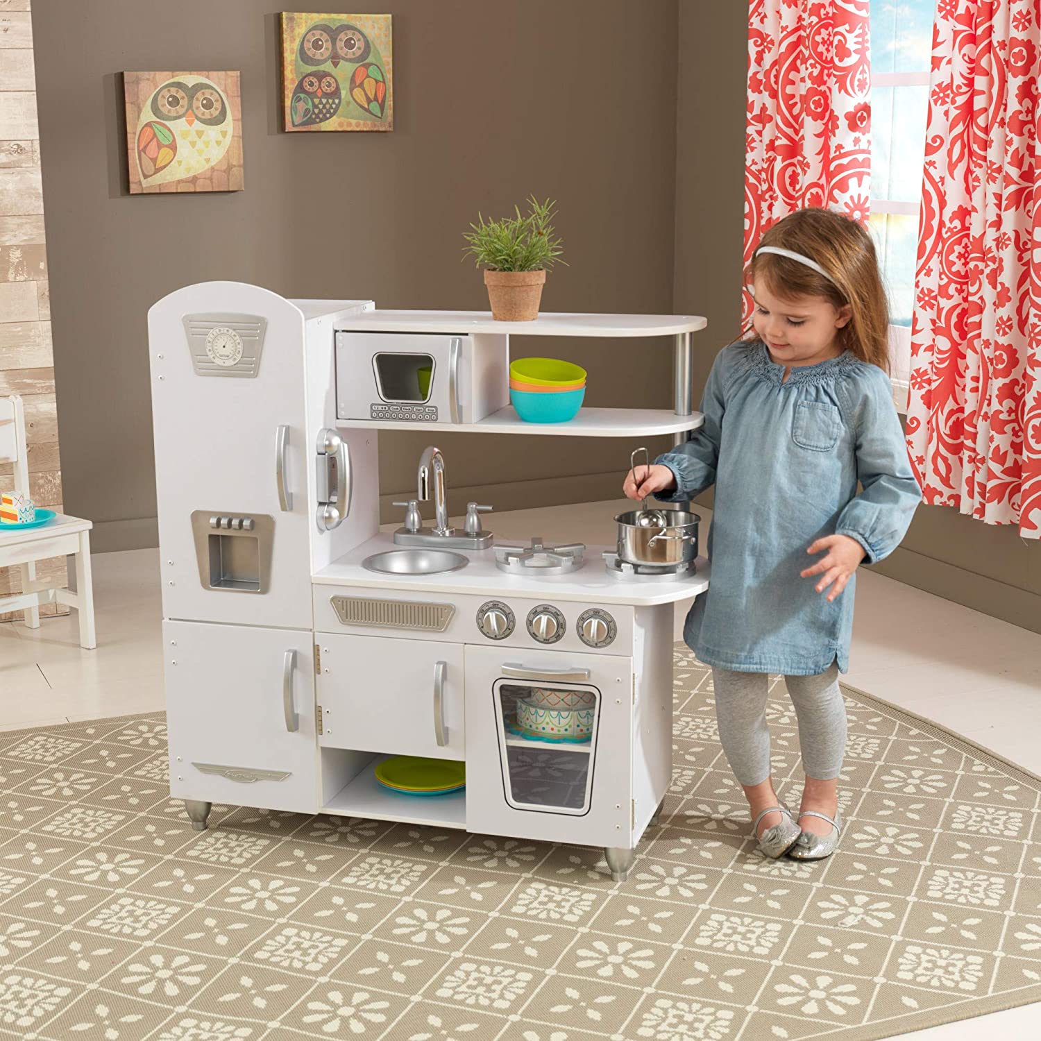 Kidkraft vintage luxe mckinney wooden toddler play kitchen online