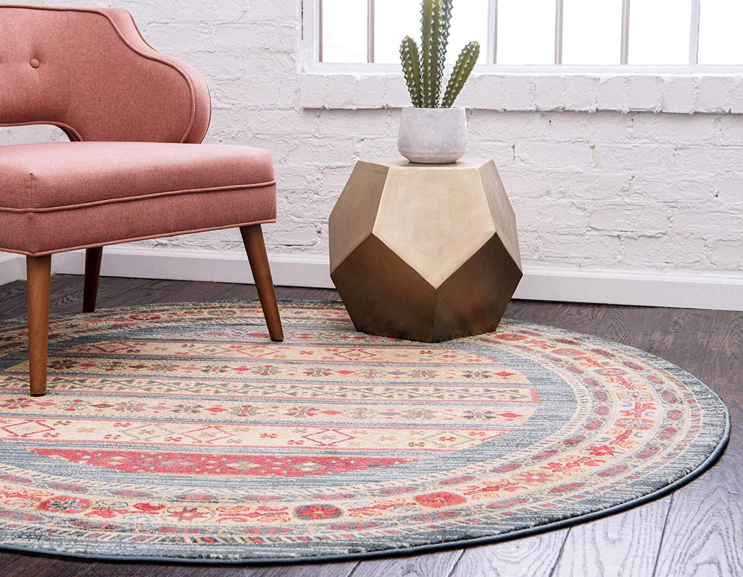 Tribal Pattern Blue Soft Area Rug