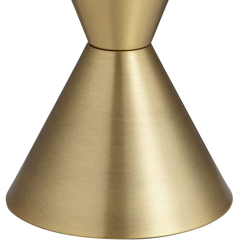 Elka Brass Finish Metal Modern Table Lamp