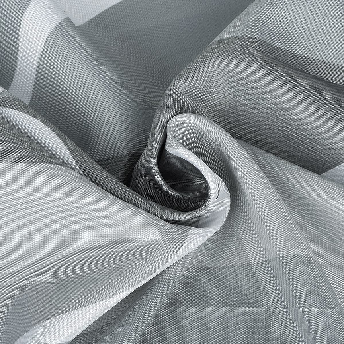 Shower Curtain Polyester Fabric Machine Washable with 12 Hooks 72x72 Inch (Grey)