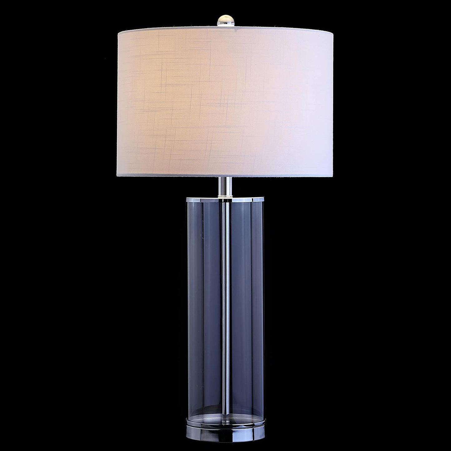 Harper 29" Glass LED Table Lamp Clear/Chrome