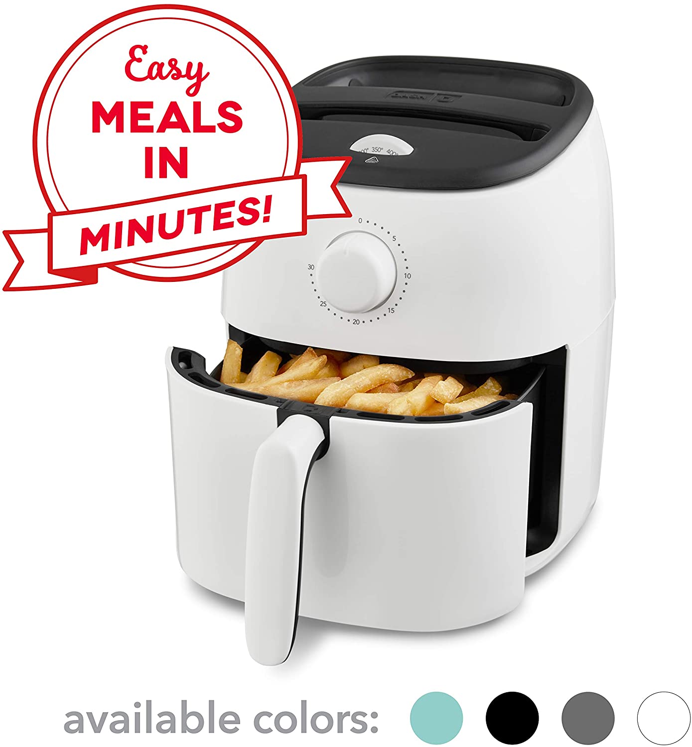 2.6 Qt Air Fryer 1000 watts, Oven Cooker W/ Temperature Control, Recipe Guide