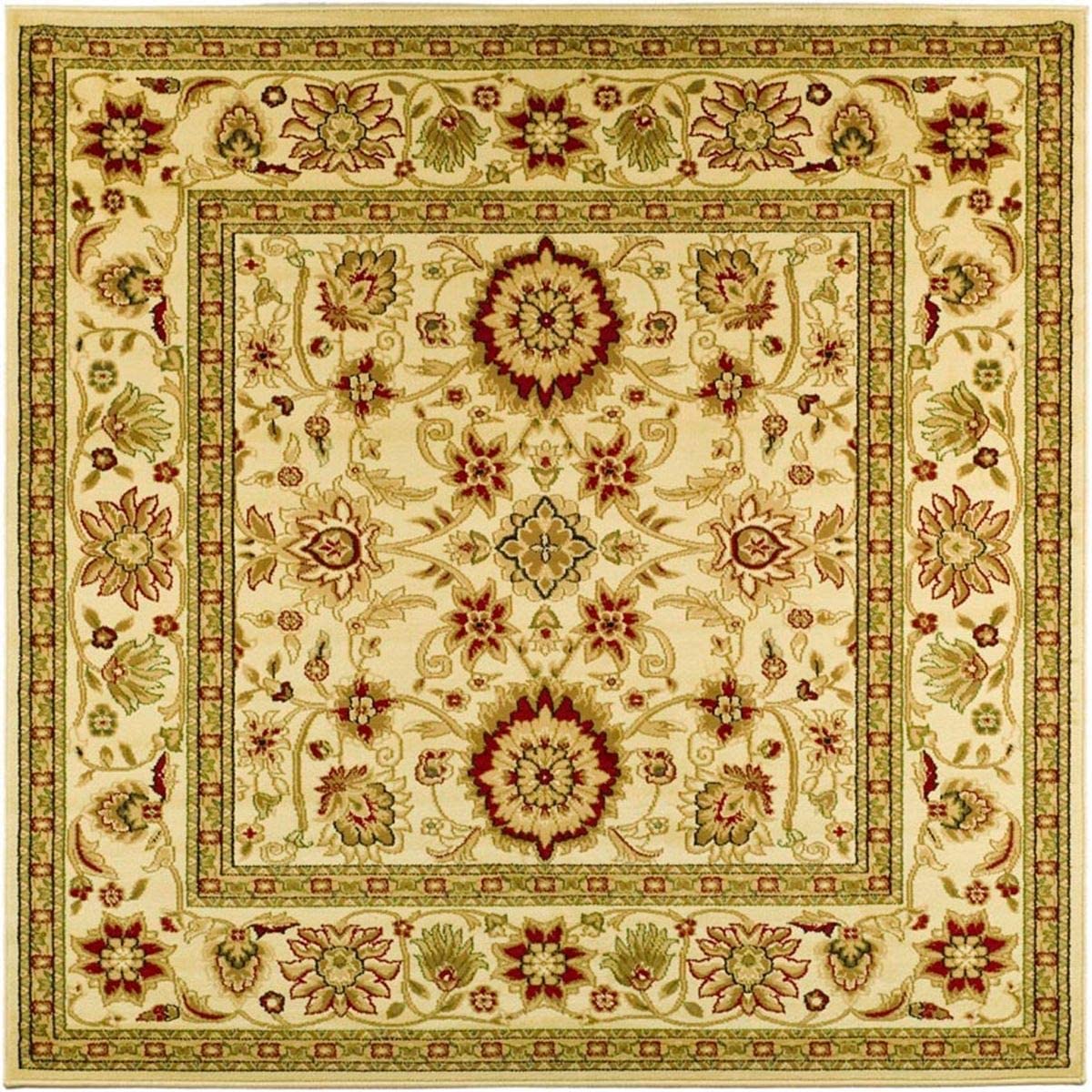 Premium Lyndhurst Traditional Oriental Ivory Red Soft Area Rug