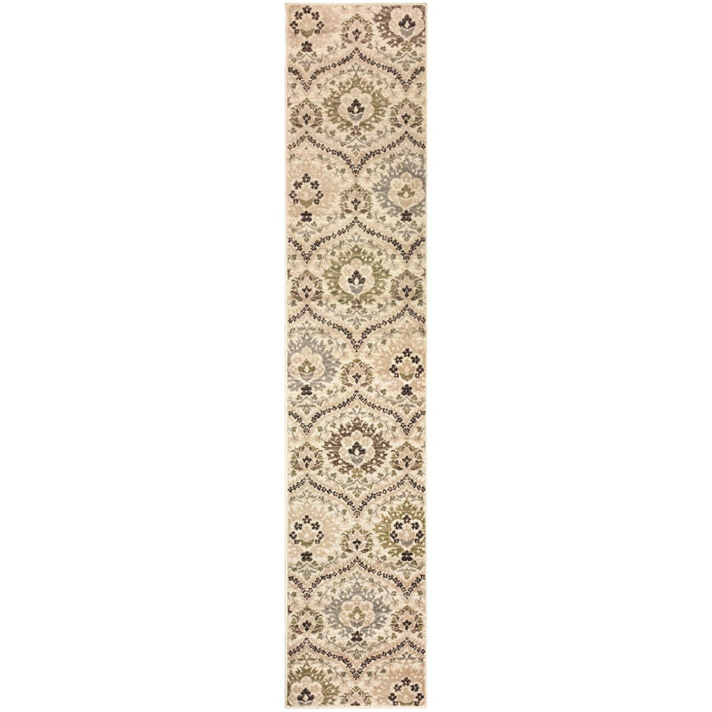 Beautiful Floral Beige Area Rug