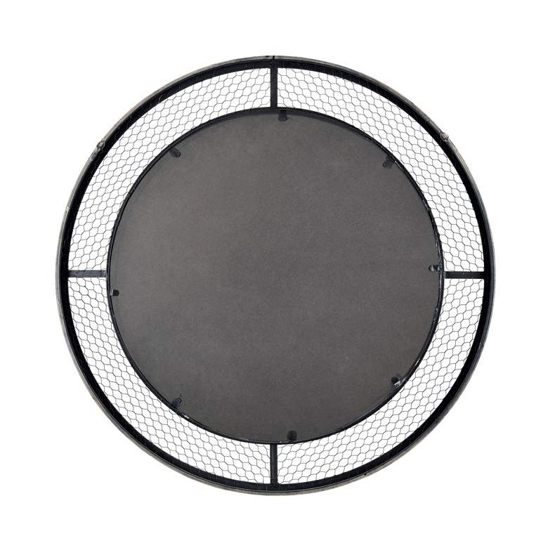 Kenroy Home Grover Weathered Brown 34" Round Wall Mirror