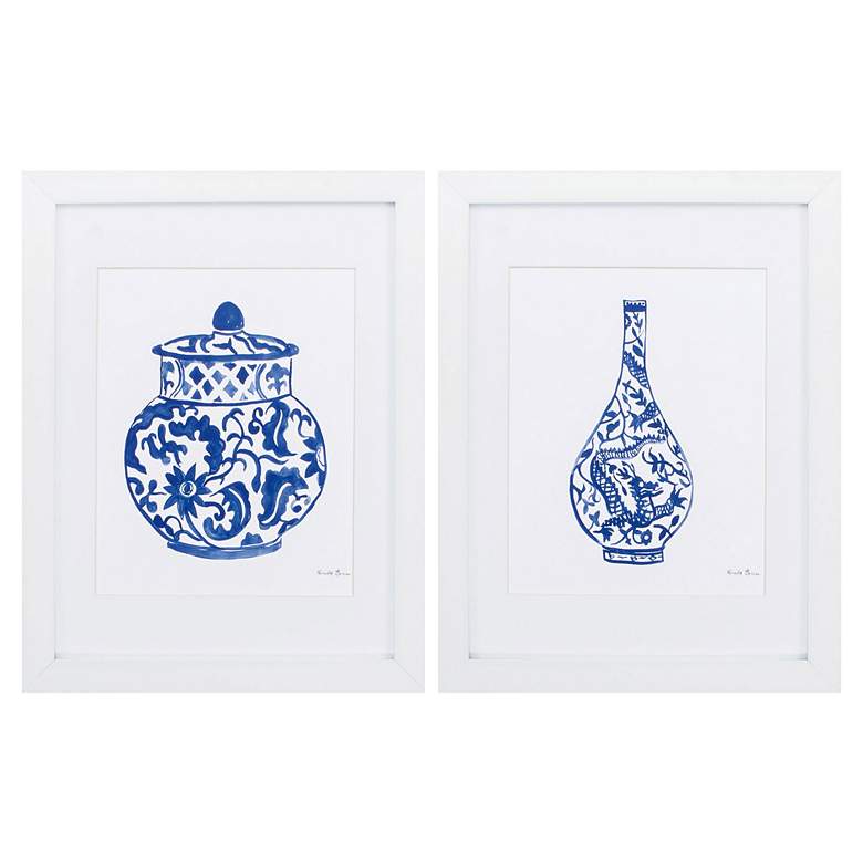 Chinoiserie I 23" High 2-Piece Framed Wall Art Set