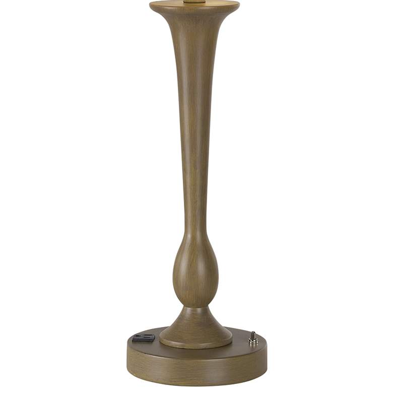 Brubaker Papyrus Table Lamps Set of 2 With Built In 3-Prong Outlet