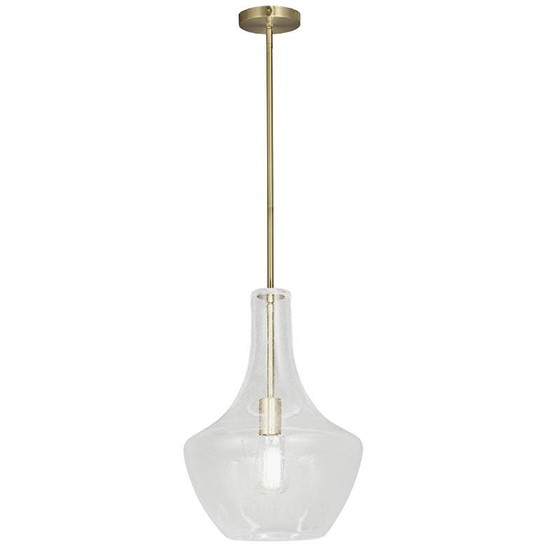 Fusion™ Harlow 12" Wide Brushed Brass Mini Pendant