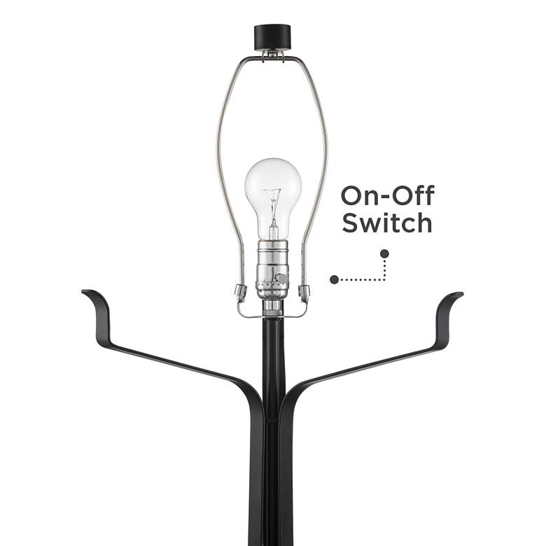 Benny Black Industrial Table Lamp with Built-in USB Port
