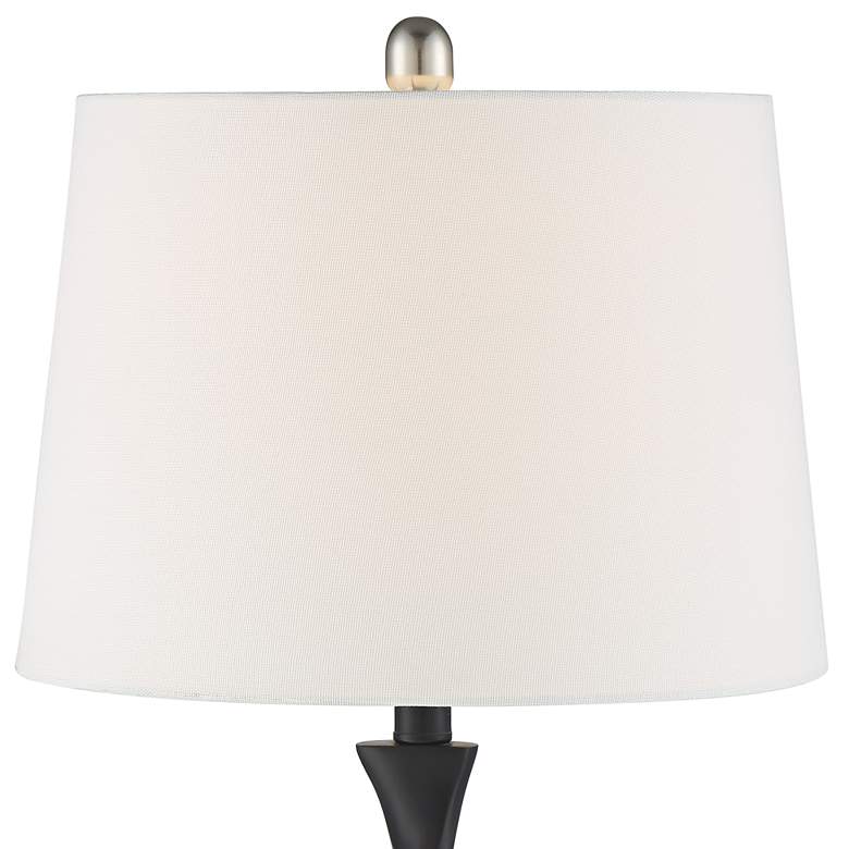 Debra Black Finish Modern Table Lamps Set of 2