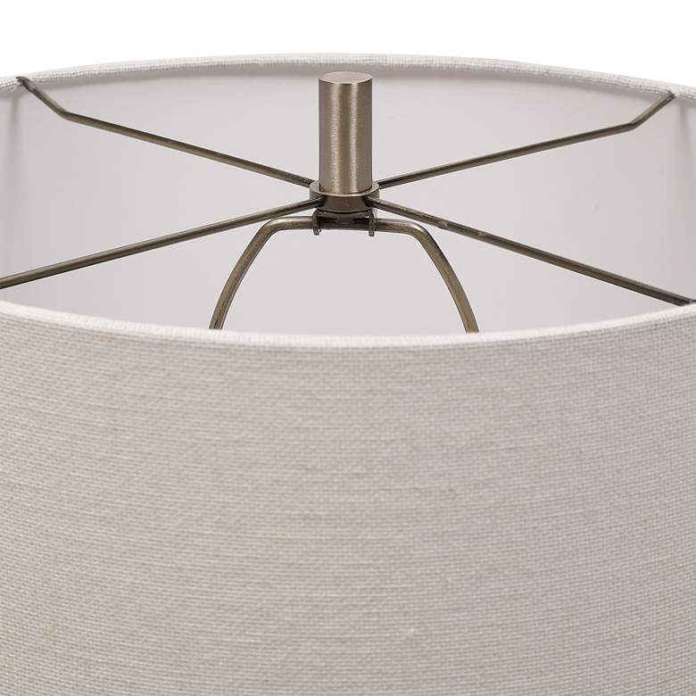 Danes Black Nickel and White Tapered Table Lamp