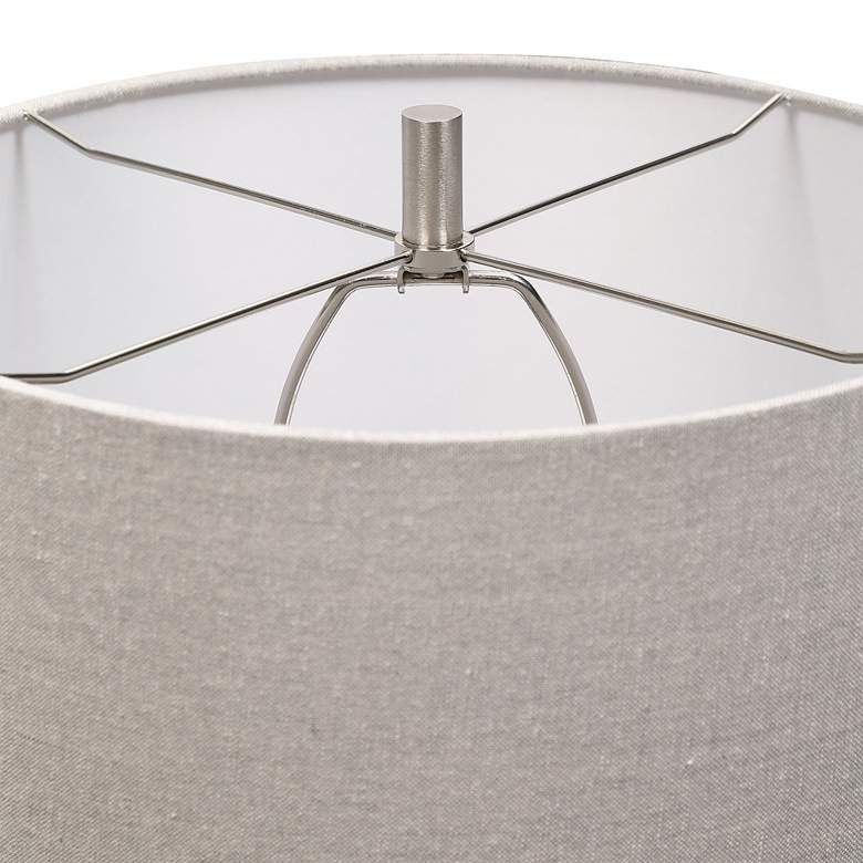 Comanche Off-White and Brown Ceramic Table Lamp