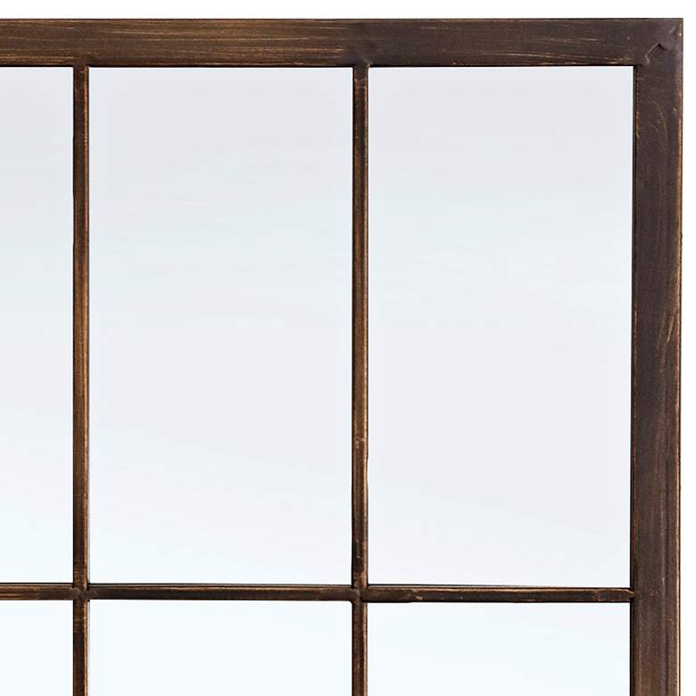 Bradley Bronze 19 1/2" x 27 3/4" Window Panel Wall Mirror