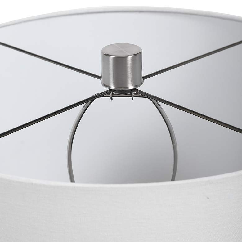 Azariah Cream and Beige Crackle Glaze Table Lamp