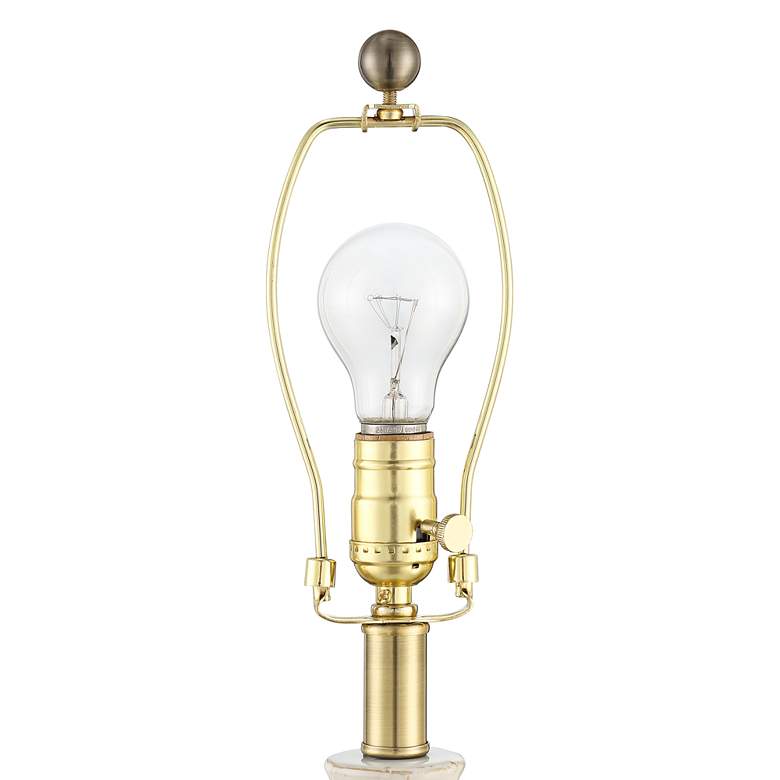 Logan Ribbed Ceramic Modern Table Lamp with Table Top Dimmer