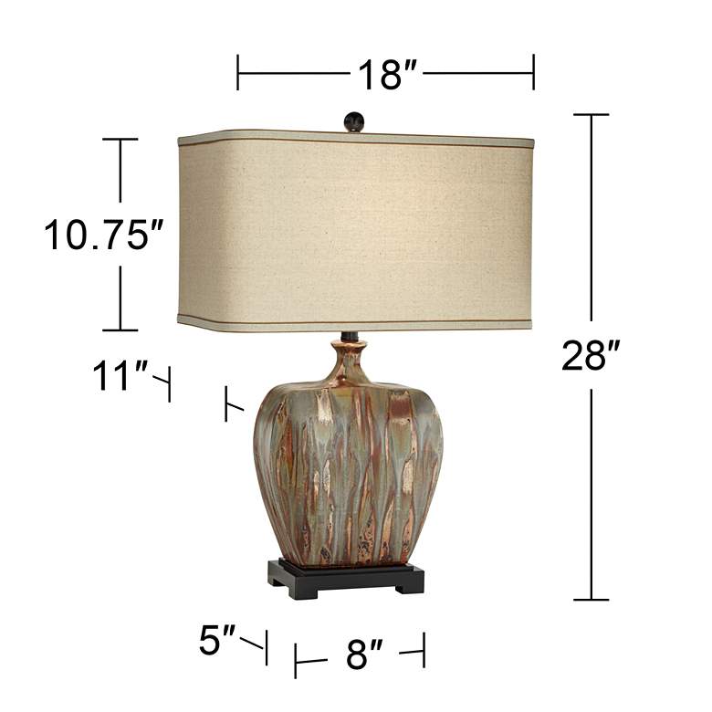 Copper Drip Finish Modern Ceramic Table Lamp