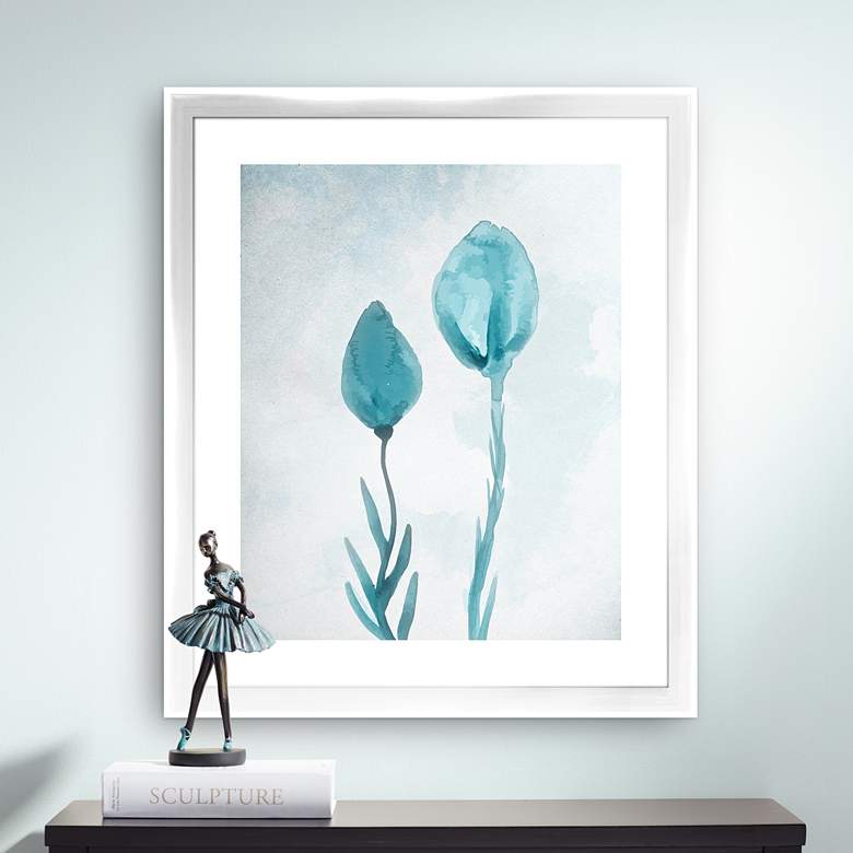 The Blue Roses II 26 1/2" High Framed Wall Art