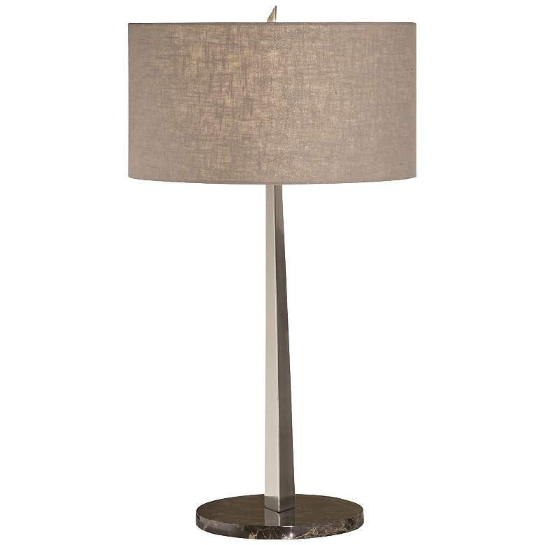 Thumprints Tigers Eye Brushed Nickel Table Lamp