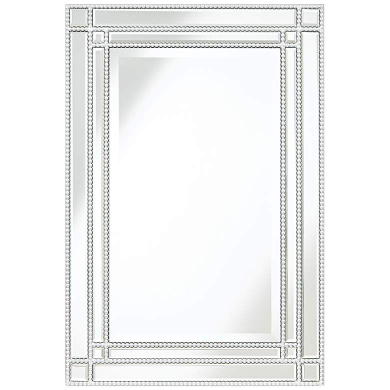 Ravalli Silver 23" x 34 1/4" Beaded Wall Mirror
