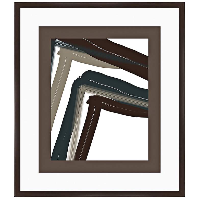 Chevron Zoom II 32" High Framed Abstract Wall Art