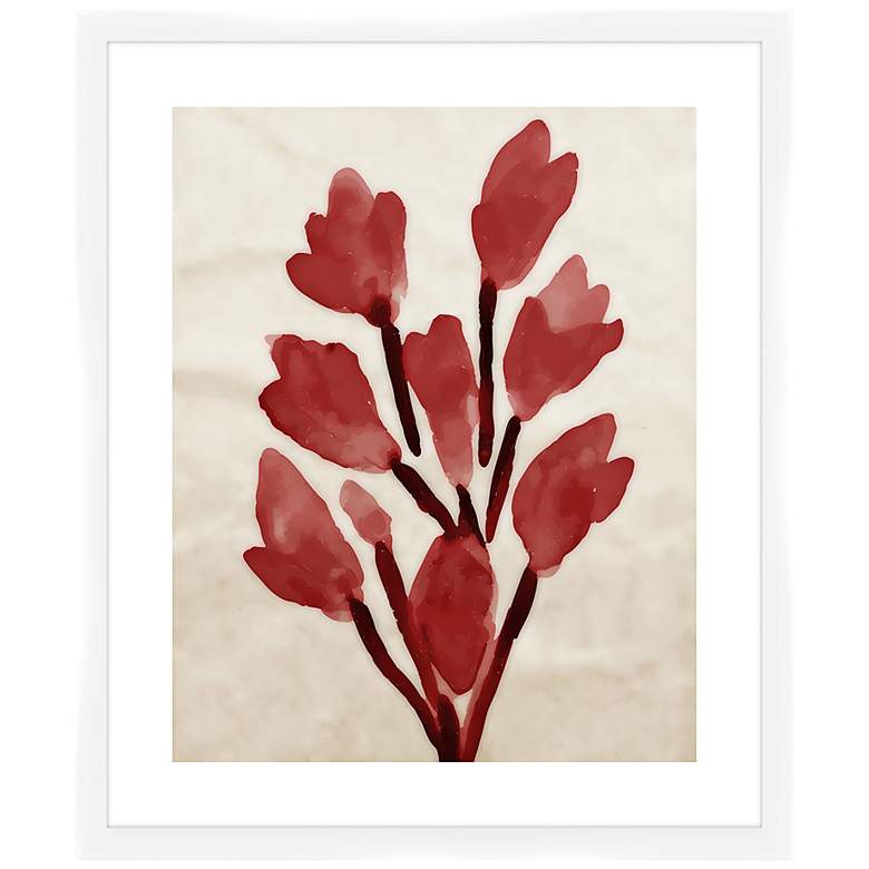 Crimson Bouquet II 26 1/2" High Framed Wall Art