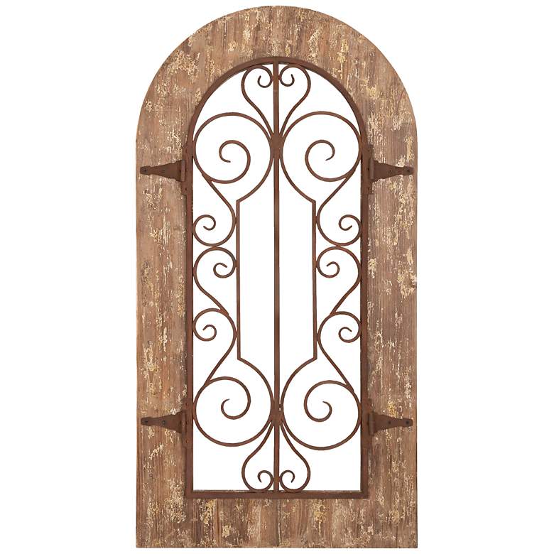 Pedrick Metal and Wood 38" High Arch Wall Art