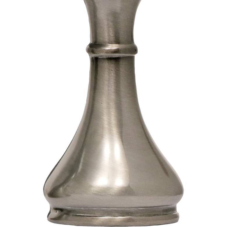 Candle 10" High Antique Nickel Accent Table Lamp