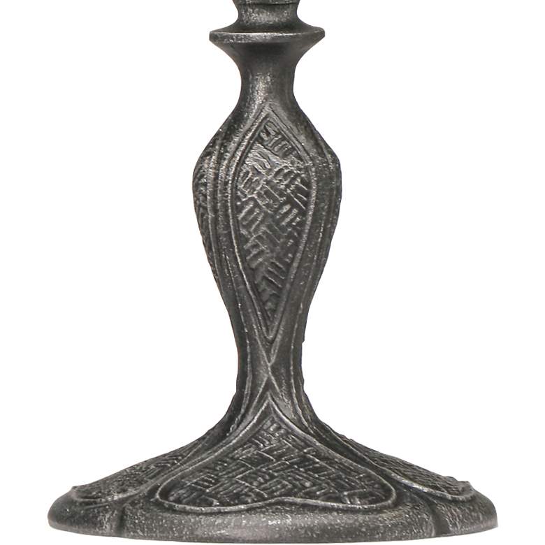 Candle 10" High Charcoal Intricate Detailed Accent Table Lamp