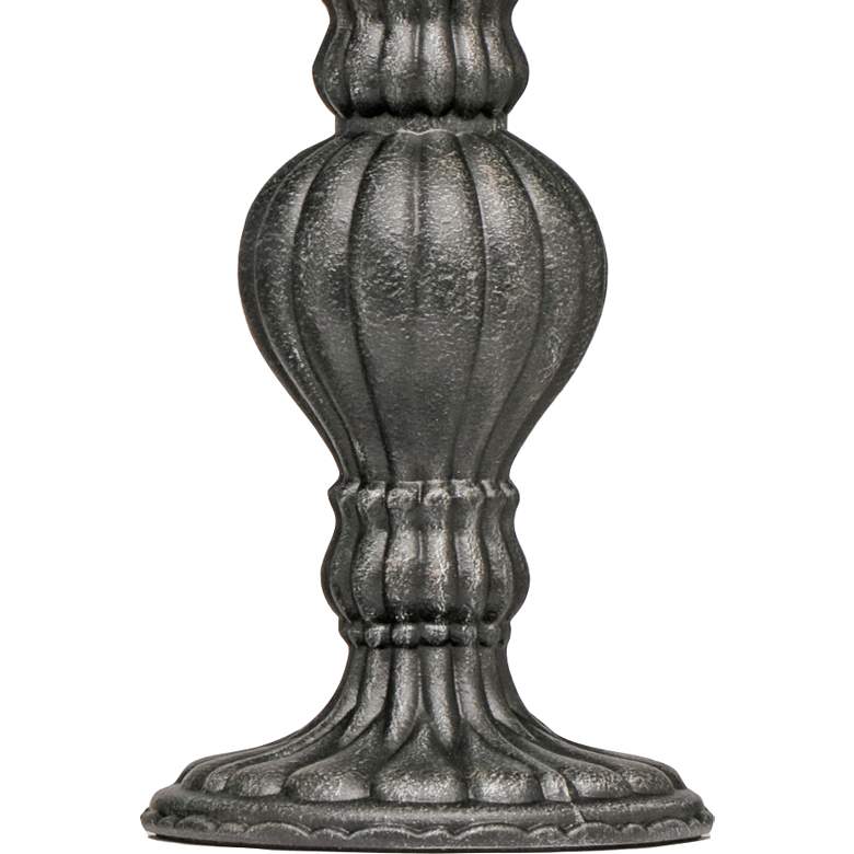 Stiffel Candle 10" High Charcoal Lined Accent Table Lamp