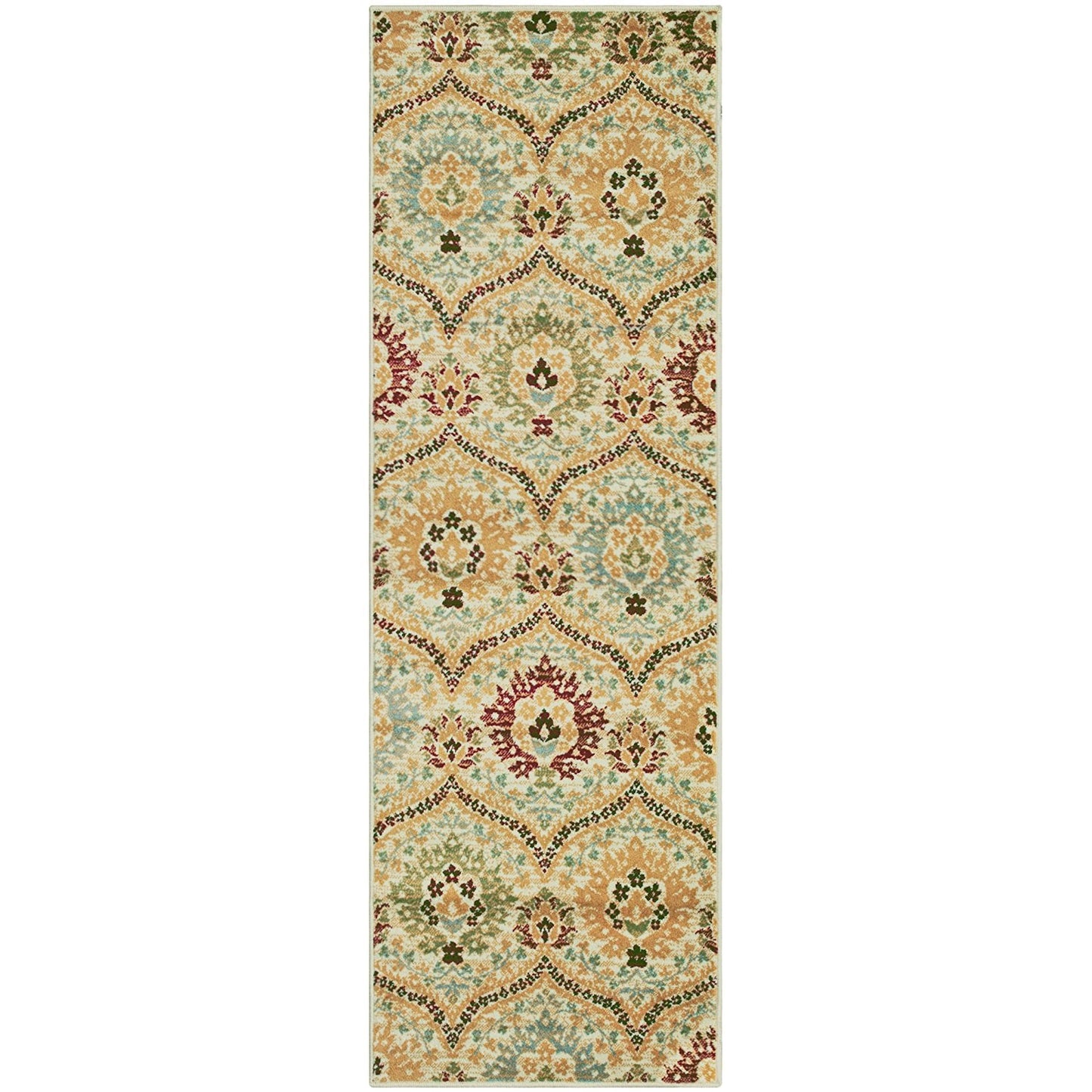 Beautiful Floral Camel Area Rug