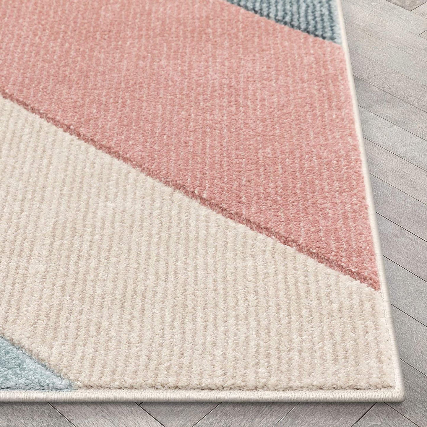 Multi Modern Geometric Triangle Pattern Area Rug