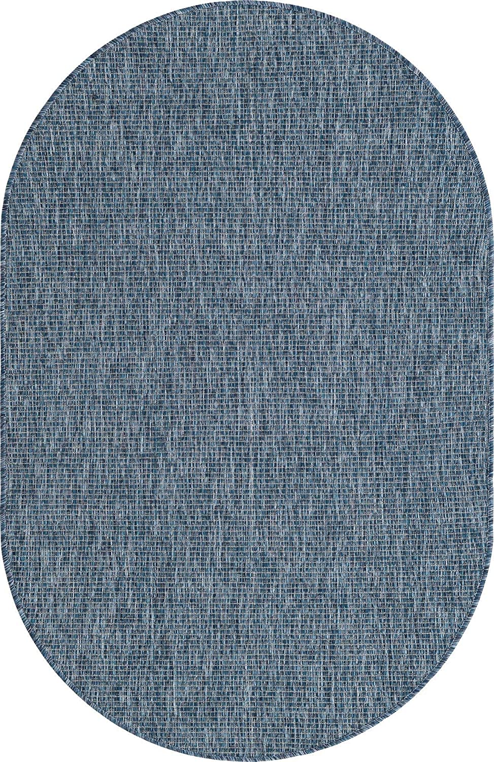 Casual Transitional Indoor Outdoor Flatweave Navy Blue Area Rug