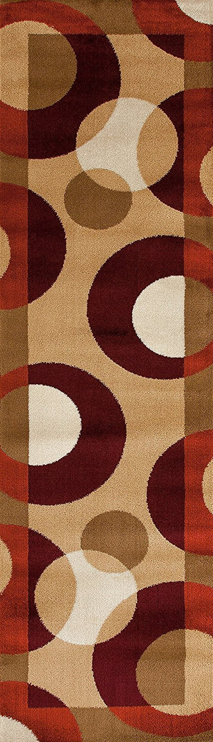 Multi-Color Modern Circles Soft Area Rug