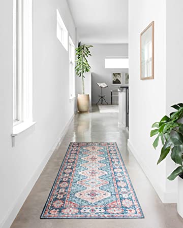 Loloi II Skye Collection SKY-03 Turquoise / Terracotta, Traditional 2'-0" x 5'-0" Accent Rug