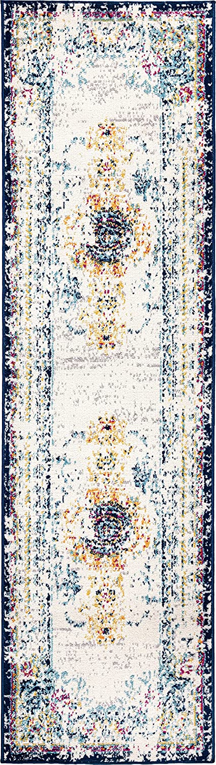 Boho Distressed Abstract Vintage Oriental Area Rug