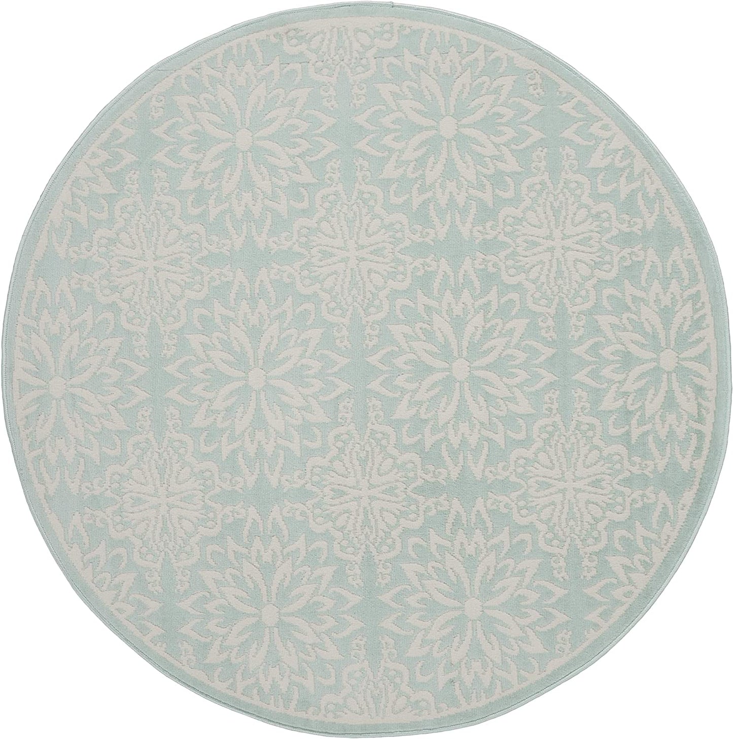 Transitional Floral Ivory/Green Area Rug