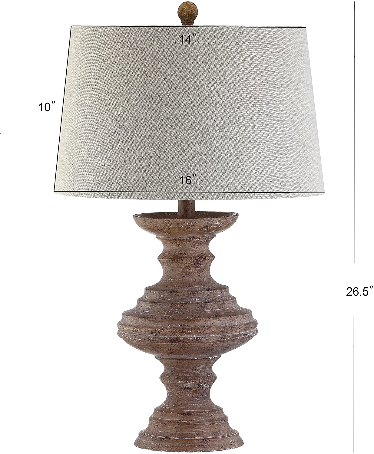 Scarlett 26.5" Resin LED Table Lamp Brown