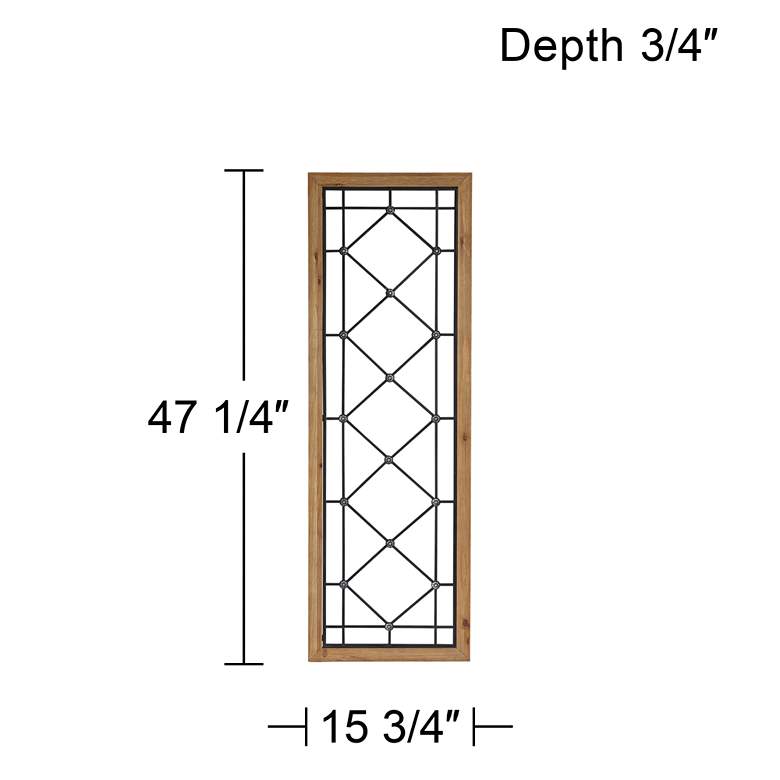Winston Matte Black and Brown 47 1/4" High Window Wall Art