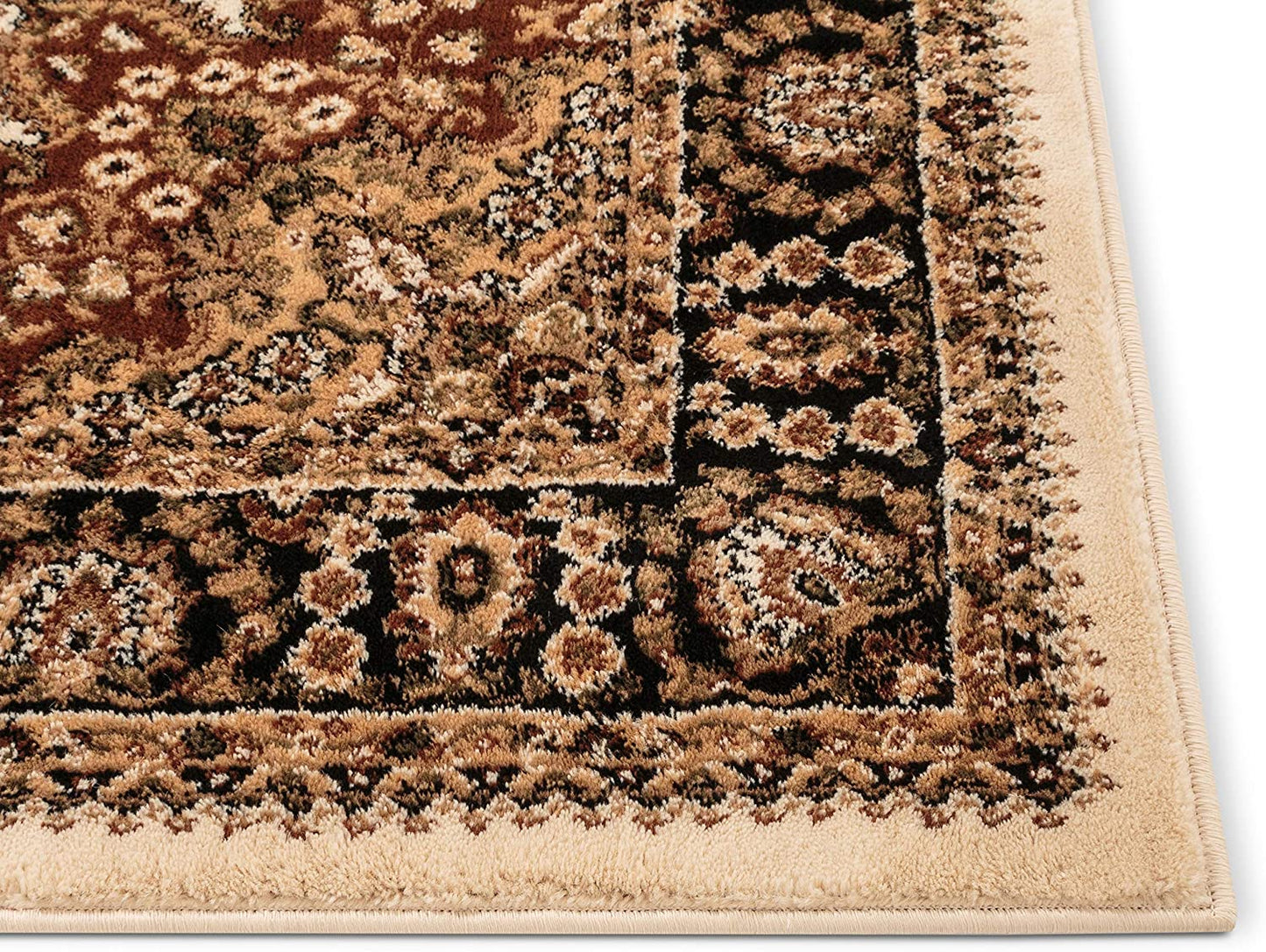 Medallion Oriental Persian Runner Rug Ivory