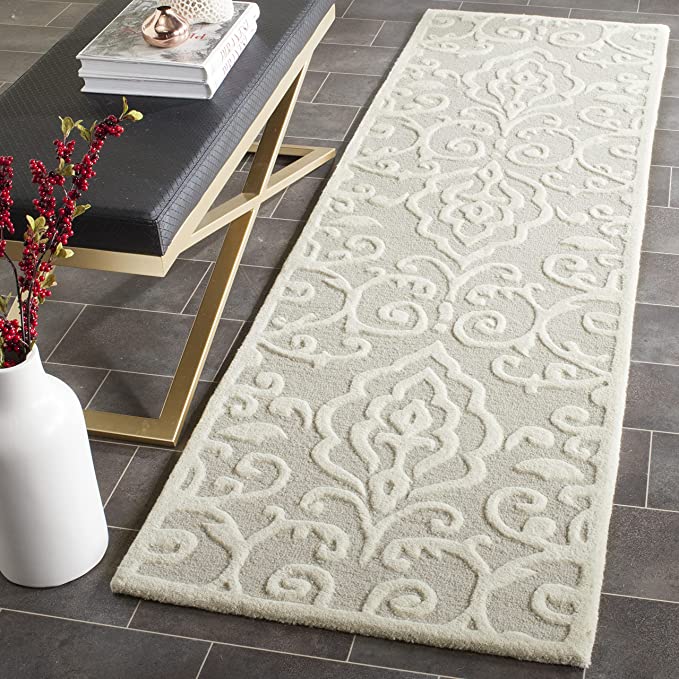 Fledgling MSR4324B Handmade Marais Scroll Wool Entryway Living Room Foyer Bedroom Accent Soft Area Rug
